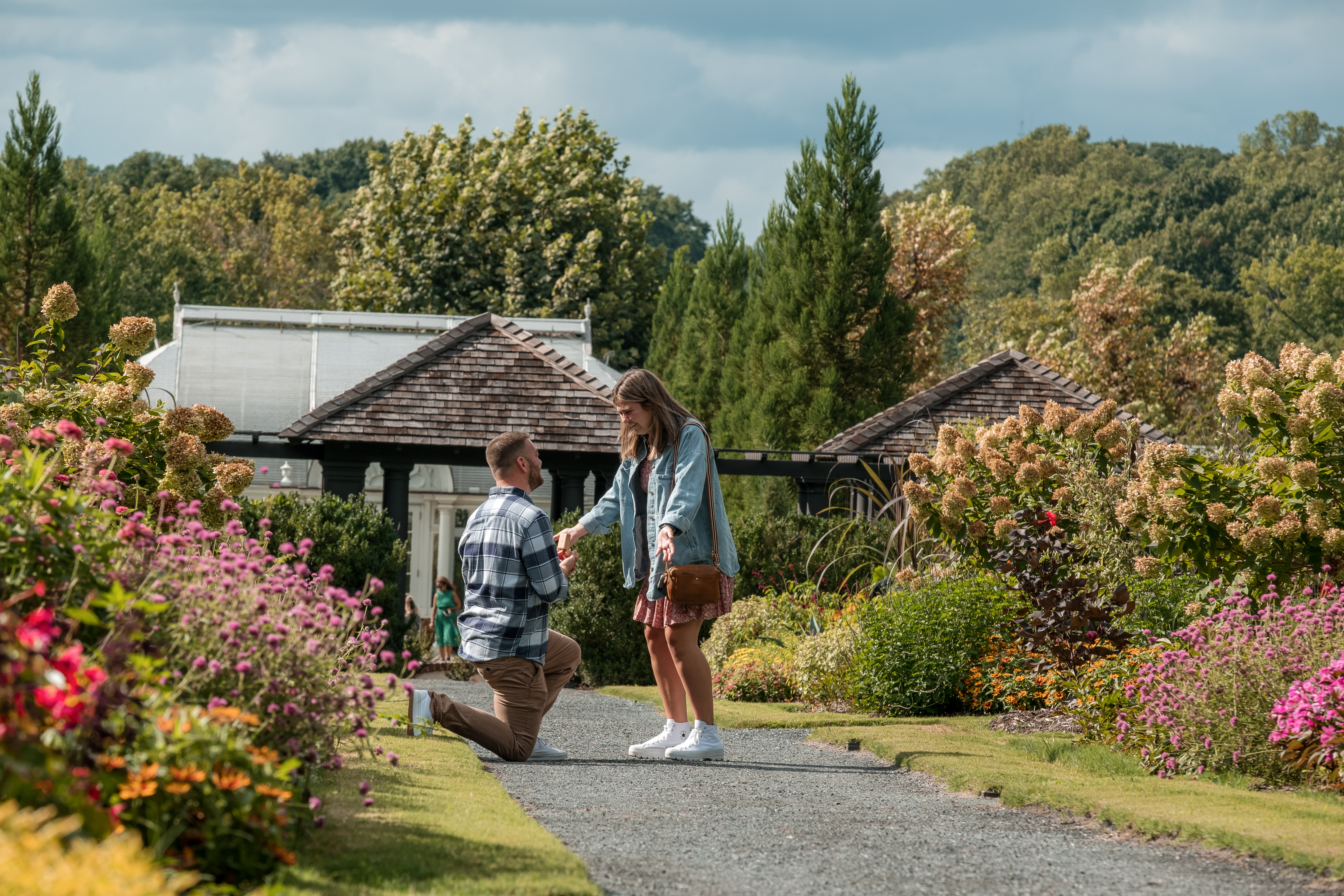 Working the coffee cart